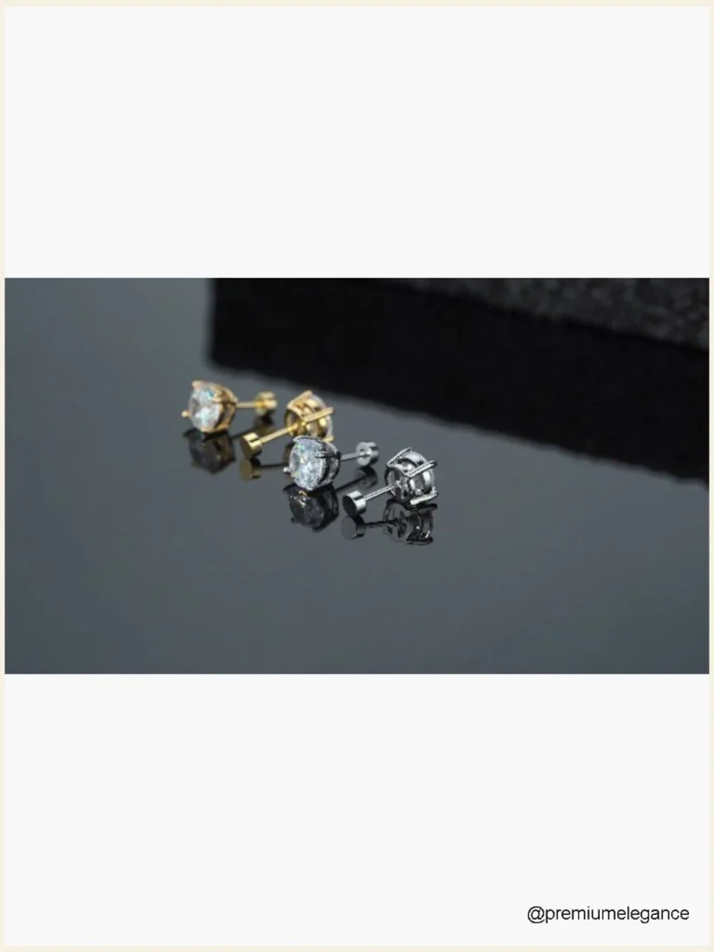 6 Pairs Hypoallergenic Silver Flat Back Earrings Stud Cartilage Cubic Zirconia